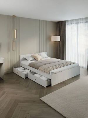 Кровать Амелина с ящиками (12 стульев)